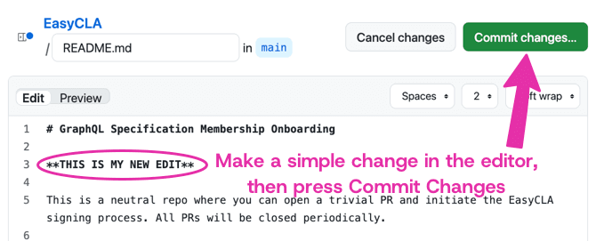 Make a commit